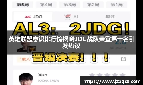 英雄联盟意识排行榜揭晓JDG战队荣登第十名引发热议
